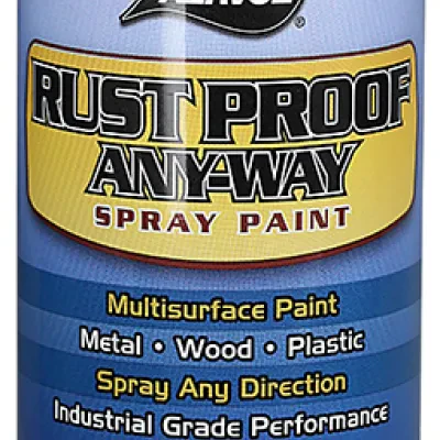 Rust Proof Paint, Solvent base type, Flat Black, 15 min. dry time, Aerosol Can, 12 oz. net weight, 16 oz. Size