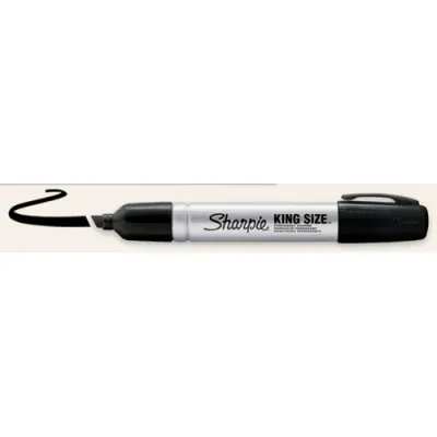 Sharpie ® Marker, Black, Waterproof, King size, 12 per pack