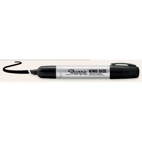Sharpie ® Marker, Black, Waterproof, King size, 12 per pack