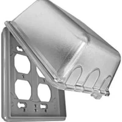 Two Gang Clear While In Use Covers, 2-Gang 55-in-1