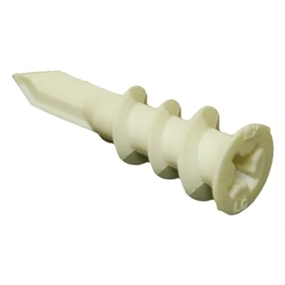 Nylon Wall Anchor, 1 in. length, #6 screw size, Pan head, Phillips drive type, 50 per jar