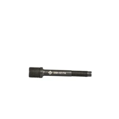 Easy threading - "dog point" tip helps eliminate cross-threading.  Hex key access for easy removal from tool.  Laser markings for quick part identification.  Use with Greenlee Quic...