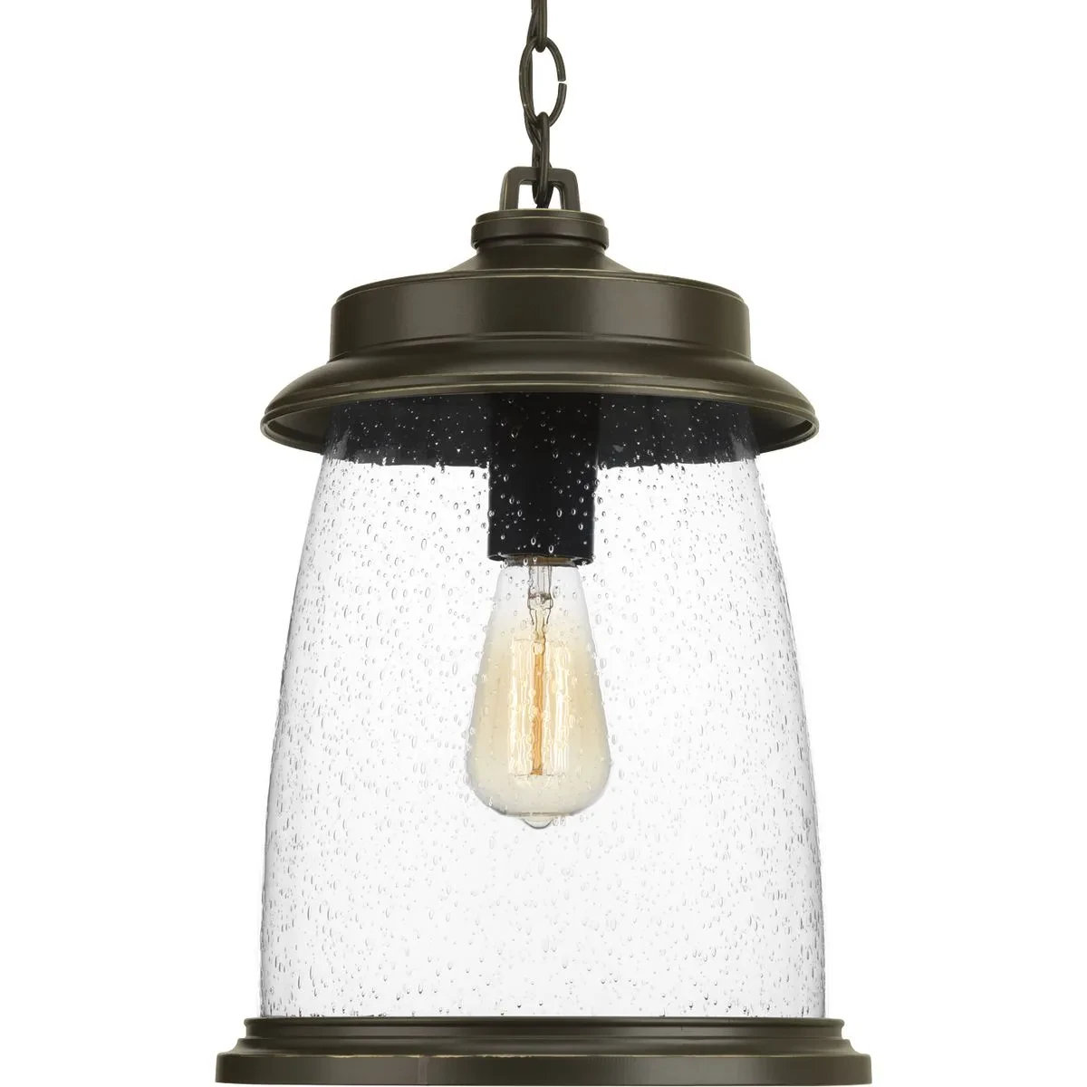 Conover is an outdoor lantern collection featuring nautical influences. A protective die cast ring surrounds beautiful clear seeded glass. Vintage metallic finishes are available f...