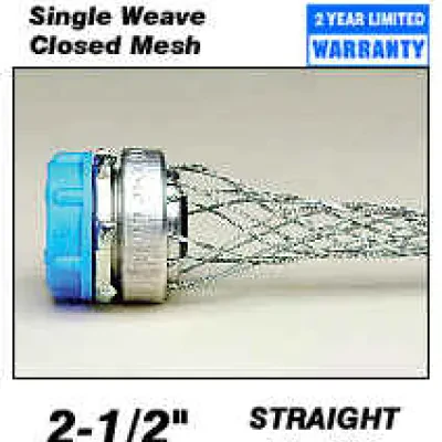 2-1/2-Inch, Straight, Male, Steel Body, Wide-Range Strain-Relief, 2.000, 2.450 Cord Range