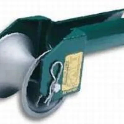 Feeding Sheave for 6" Conduit.  Yoke frame slides into the end of conduit and holds sheave, allowing the cable being fed into the conduit to smoothly roll over the sheave.  5" (127...