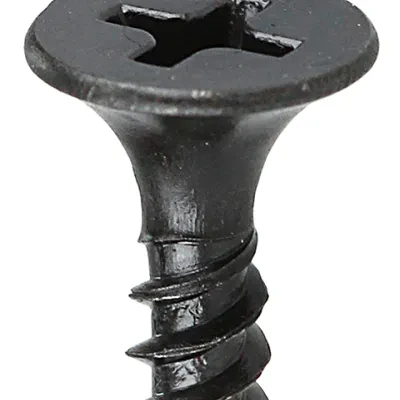 Bugle Head Drywall Screw, Steel material, 1 in. length, Fine thread type, #6 thread size, Black head color, Black Oxide finish, Phillips drive, Self Piercing, Patented Invincibox P...
