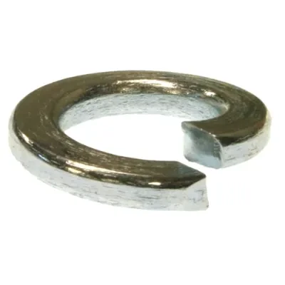 Split Lock Washer, #6 size, Steel, Zinc Chromate finish, 100 per pack