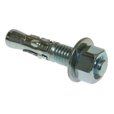 Stud Anchor, 1/4 in. diameter, 1-3/4 in. length, 1-1/8 in. minimum embedment depth, 3/4 in. thread length, 1/4 in. drill size, Hex head, Stainless Steel material, 18-8 grade, 50 pe...