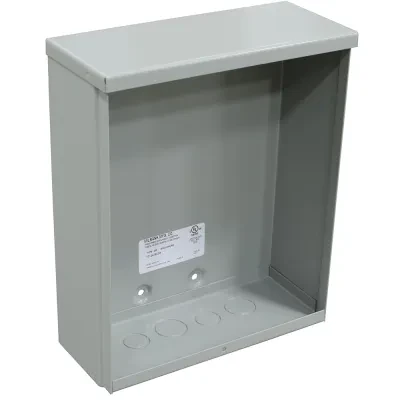 24x6x12 Screw Cover Type 3R UL Listed Steel No Knockouts ANSI 61 Gray Quad D Knockout for Lock Emboss Mounting Holes in Back