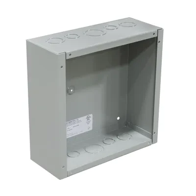 8x6x8 Screw Cover Type 1 UL Listed Steel Knockouts ANSI 61 Gray Cover with Teardrop Slots Mounting Holes in Back