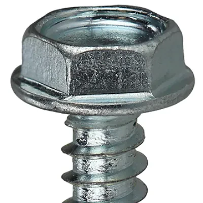 Washer Head Self Drilling Screw, Steel material, #8 x 1 in. Size, Hex Washer head type, Zinc Plated Finish, 1/4 in. hex size, Patented Invincibox Packaging