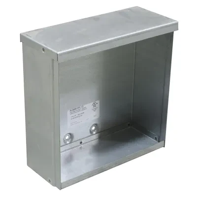6x4x6 Screw Cover Type 3R UL Listed Steel No Knockouts No Paint Quad D Knockout for Lock Emboss Mounting Holes in Back