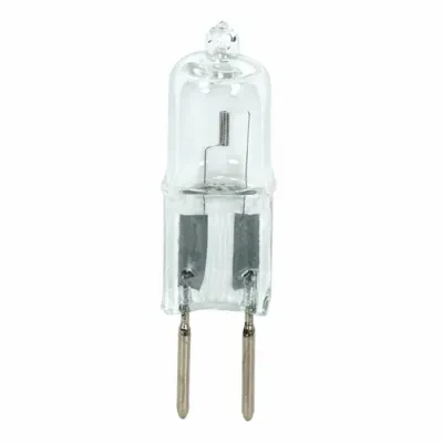 Designation: 20JC 12V GY6.35 20T3 AXIAL, 20 watt, Halogen, T3, Clear, 2000 Average rated Hours, 300 Lumens, Bi Pin GY6.35 base, 12 volts