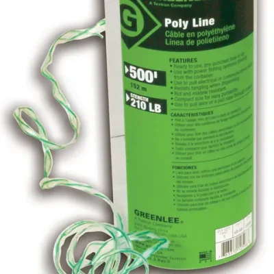 Twine, Spiral Wrap 1 Ply Poly Line 500'.  Standard Pack of 6.   Ready-to-use, pre-punched hole in lid with resealable cap.  Use with power fishing systems directly from the contain...