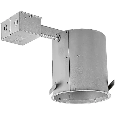 For use in existing ceilings. Integral flange and exclusive locking bars permit quick mounting in 1/2 in to 1-1/2 in thick ceilings. UL & CUL listed for damp locations. IC/Non-IC p...