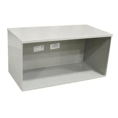 8x24x8 Screw Cover Wireway Type 3R UL Listed Steel No Knockouts ANSI 61 Gray Quad D Knockout for Lock