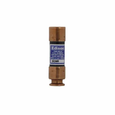 Eaton Edison ECNR fuse, Superior overload and cycling capabilities, 250 Vac, 125 Vdc, 20A, 200 kAIC, Non Indicating, Time delay, Current-limiting, Ferrule end X ferrule end, Class...