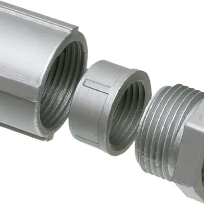 1" three piece coupling for rigid and IMC, Zinc die-cast, Trade Name - Erickson Coupling