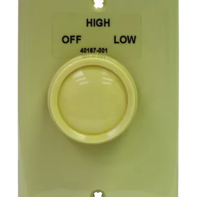 2 Speed Wall Switch & Plate. For Use With Belt Drive Wholehouse Fan