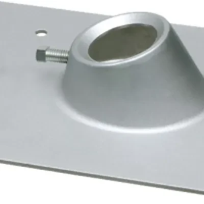 Cast aluminum roof flashing, Trade Size 1-1/4". Includes set screw to secure pipe and compound.