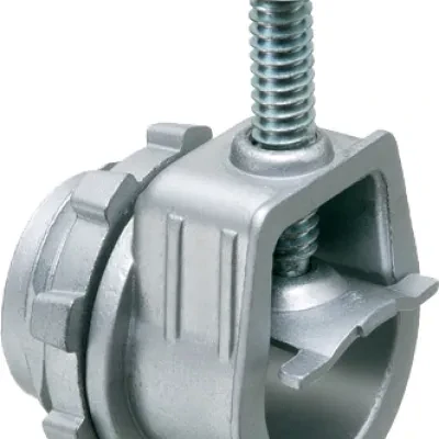 Zinc die-cast, 1/2" knockout, screw saddle type "Take All" connector for steel and aluminum jacketed cables. Listed for flexible cord and for MCI-A cable. Secures into knockout wit...