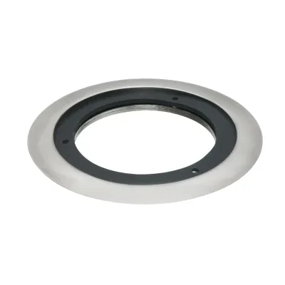 Carpet Ring for Arlington's Flush to floor round cut in floor box kits. Nickel.