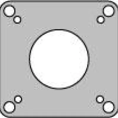 Heavy Duty Products, IEC Pin and Sleeve Devices, Industrial Grade, Accessory, Receptacle and Inlet Angle Adapter, For 100A Mounting Screws Included, Gray Cast Aluminum