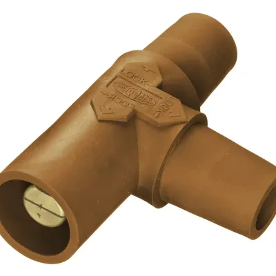 Hubbell Wiring Device Kellems, Heavy Duty Products, Single Pole Devices,Industrial Grade, Female-Female-Male, Tapping "Tee", 300/400A 250VDC/600V AC, Single Conductor, Pre-Wired, O...