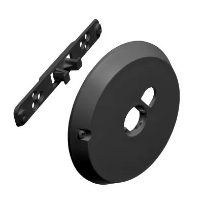 Arlington CAM KIT, designed for mounting security cameras. Universal bracket mounts to 3-1/2" and 4" round or octagonal boxes and single gang device boxes. Color Black.