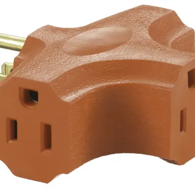 Hubbell Wiring Device Kellems, Adapters, Heavy Duty Residential Grade,Single to 3 "X" Outlet, 15A 125V, 2-Pole 3-Wire Grounding, Ivory