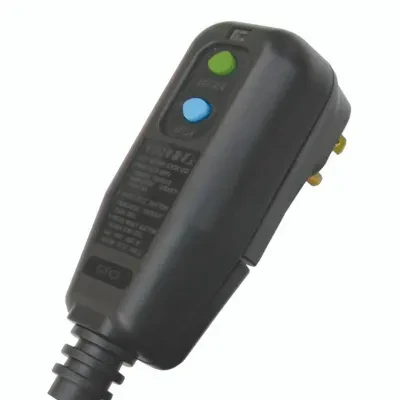 Power Protection Products, GFCI Plugs, Commercial, Auto Set, 15A 125V AC, 5-15R, Plug Only, 4-6 mA Trip Level, Black