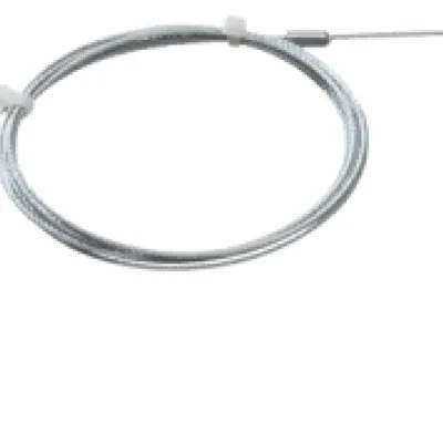 Galvanized braided support wire with hook end. 5ft length. Holds up to 75lbs. .080 wire