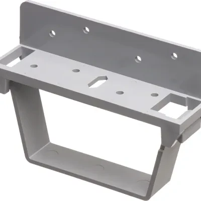 Joist bracket for Arlington's T205. To be used on joists. Bracket has hinged opening for easily installing or removing cable.