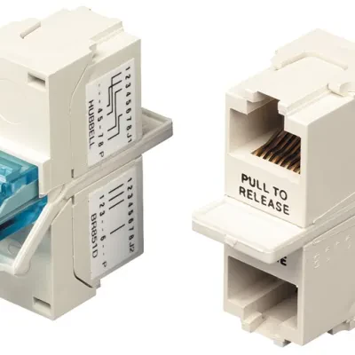 Hubbell Premise Wiring Products, Jack Accessories, Adapter, Splitting,568B JK to 10BT JK