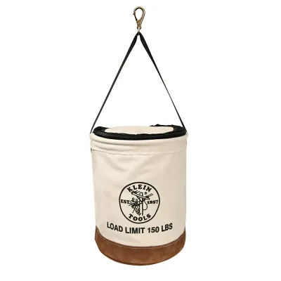 Canvas Bucket with Closing Top, 17-Inch, Canvas Bucket is load rated 150 lbs. (68 kg)