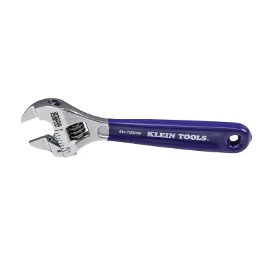 Slim-Jaw Adjustable Wrench, 4-Inch, 40-Percent slimmer jaws
