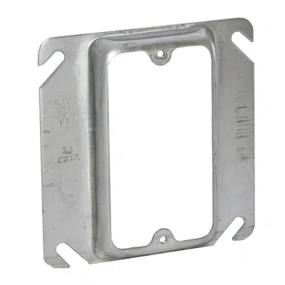 4 In. Square Single Device Covers, Raised 1/2 In. Drawn