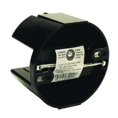 SADDLE BOX® 4 In. Round Ceiling Fan and Fixture Box - For NonmetallicSheathed Cable or Conduit 20pk