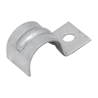 MADISON, 1/4 RIGID 1-HOLE STRAP ONE HOLE RIGID STRAP FOR SUPPORTING RIGID CONDUIT, BRIGHT ZINC ELECTROPLATED, SNAP-ON FEATURE, REINFORCED RIB FOR ADDED STRENGTH BRIGHT ZINC ELECTRO...