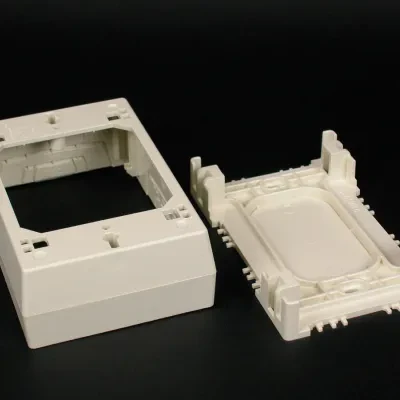 One-gang. For standard switches and devices. Base has rectangular KO. Accepts industry standard faceplates for switch and communication devices. Ivory