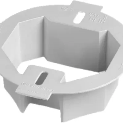 Ceiling Box extender. for setback ceiling boxes. Fits 3-1/2 and 4" round octagonal boxes. Extends box up to 1-1/2 and has 2 hour fire rating.