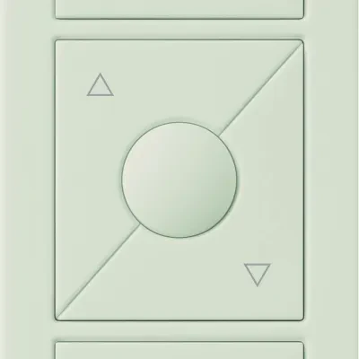 Caseta Wireless Pico remote control, 3-button with raise/lower, light icons in light almond
