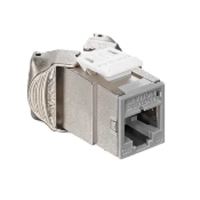 Atlas-X1 Cat 6A Shielded QuickPort Connector, Component-Rated, Grey