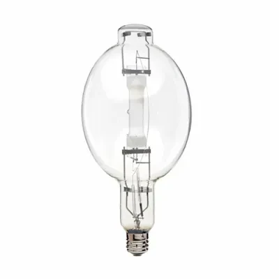 HID Metal Halide Lamp, Designation: MH1000/BT56/U/4K, 1000 WTT, BT56 Shape, E39 Mogul Base, Clear, 10000 HR, Lumens: 105000 LM Initial, 4000 DEG K Color Temperature, Cool White 65...