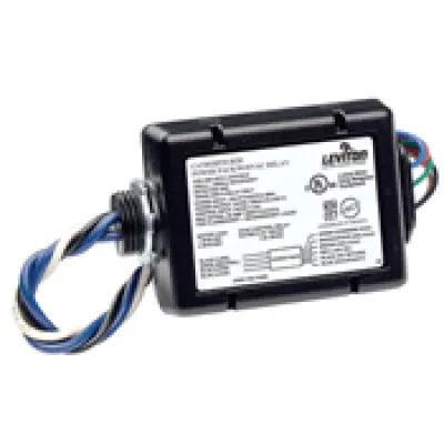 Power Pack for Occupancy Sensor with HVAC Relay, 15 Amp FL, 347VAC 60Hz, Black