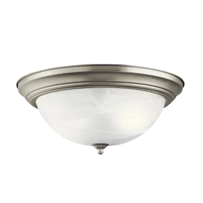 With just the right amount of added detail, this flush mount ceiling fixture provides not only the light you need, but the form as well.  A pleasing, yet unobtrusive look for any r...