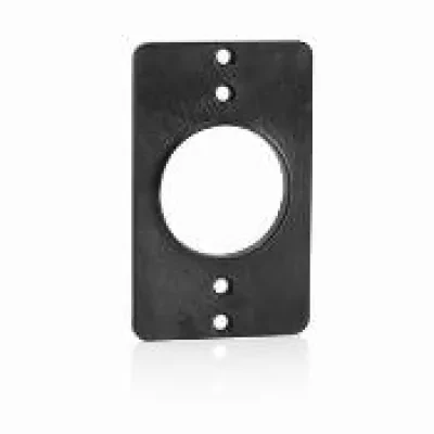 Coverplate, Standard, Single-Gang, Thermoplastic, 1.56-Inch Diameter, Black