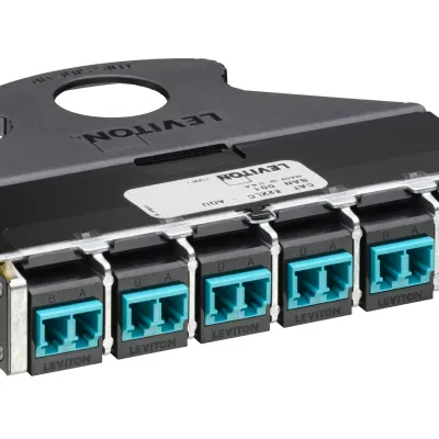 e2XHD 12-fiber QuickPort LC Cassette. OM3/OM4 - Aqua
