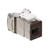 Atlas-X1 Cat 6A Shielded QuickPort Connector, Component-Rated, Brown