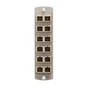 Injection Molded Adapter Plate, Opt-X 6-Pack Duplex SC OM1, 12- Fiber, Beige